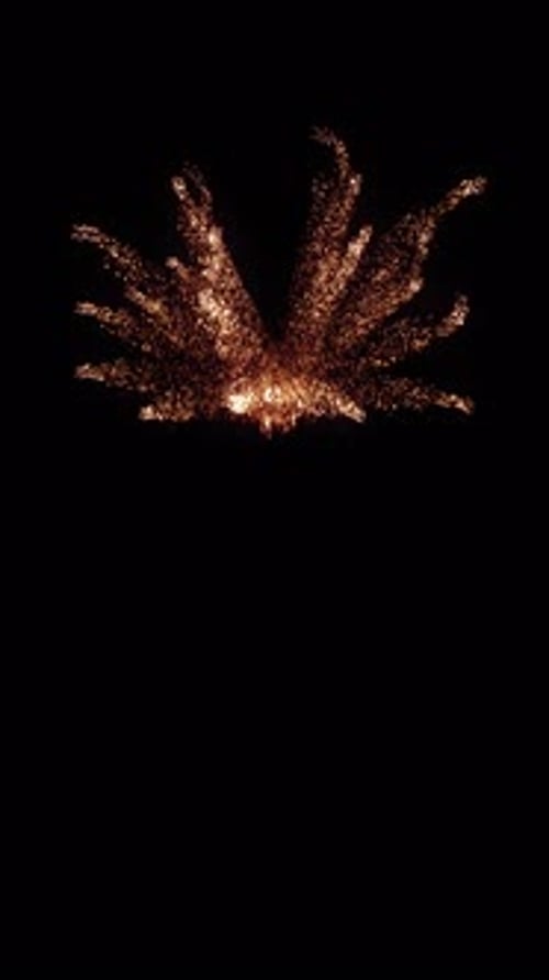 Fiery Particle Explosion Transition Reveal