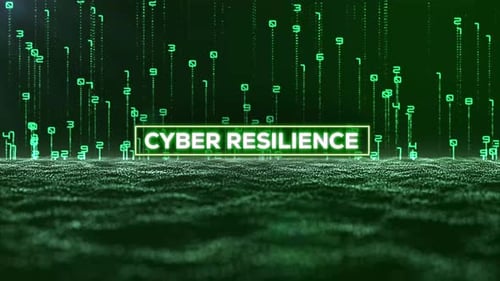 Digital Matrix Style Title Reveal with Glowing Data Grid