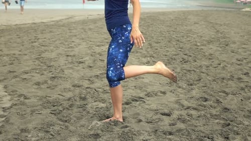 Slow Motion Beach Warmup and Stretch