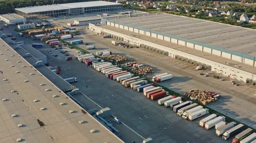 Transport Industry Aerial Cargo Business View Truck Technonlogy Logistic