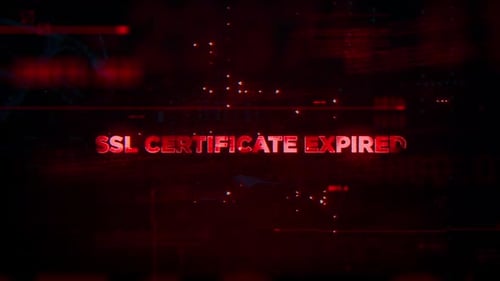 Digital Glitch Warning Text Animation