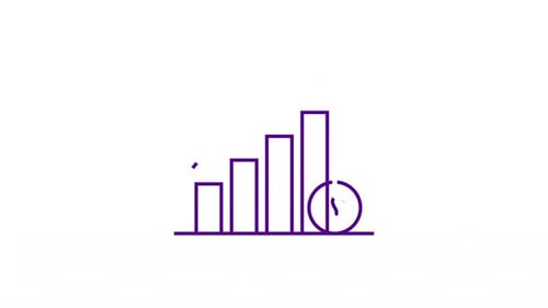 Animated Business Growth Chart Line Icon