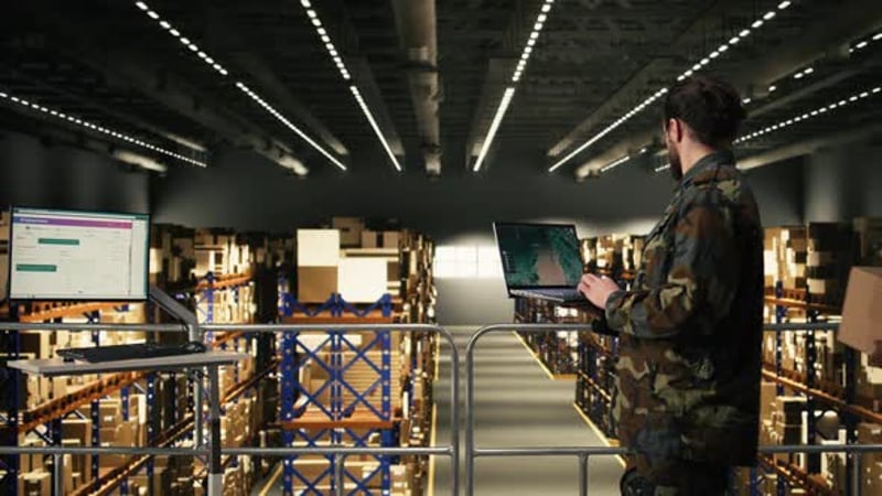 Military Personnel Using Advanced Military Surveillance Interface in ...