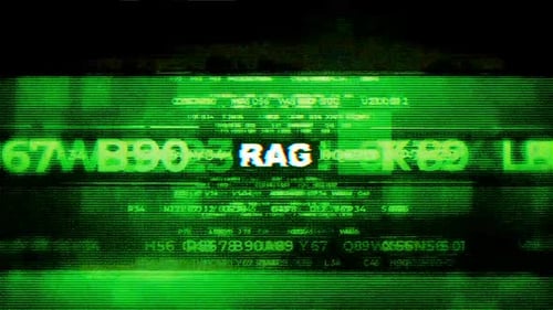 Dynamic Green Digital Code Glitch Effect Background