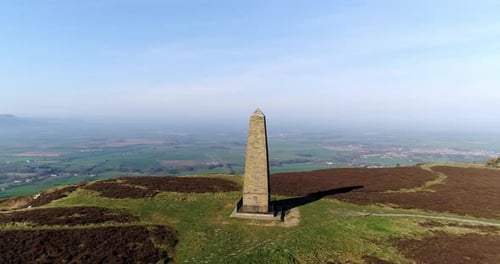 Captain Cooks Monument - Drone Pivot Around Monument 2 - Summer, Clip 2