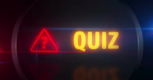 Quiz question mark symbol light flashing on board control display