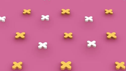 isometric plus signs looping background pattern