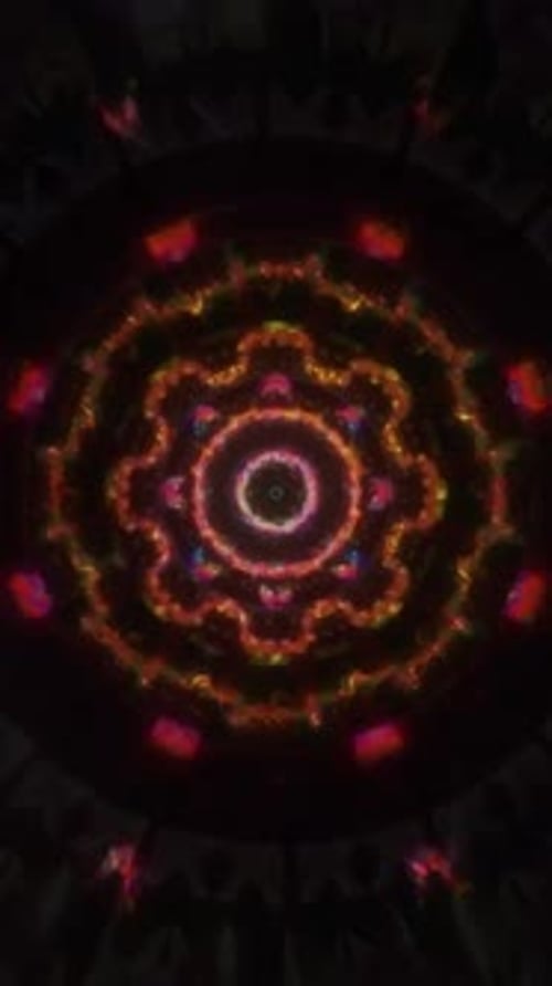Seamless mandala loop with expressive VJ-ready loop for music video atmospheres and experiential