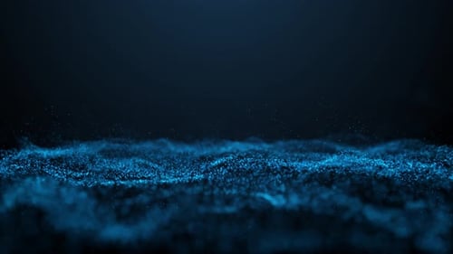 Abstract Blue Particle Wave Loopable Motion Background