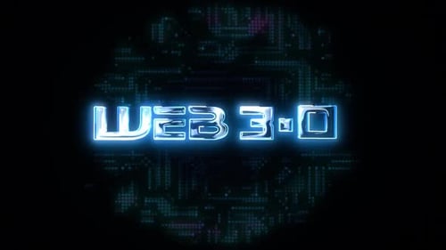 Web 3.0 Advanced Glowing avec arrière-plan de circuit