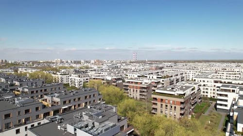 View of the Wilanów district, Warsaw, Poland