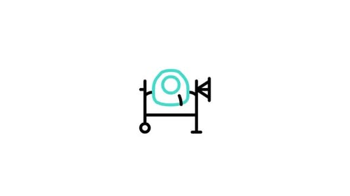 Icono animado de mezcladora de concreto