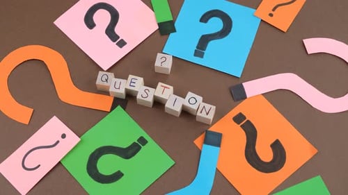 Question mark wooden alphabet