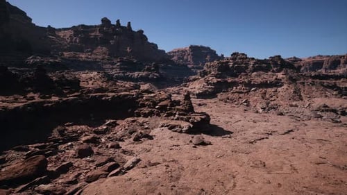 Rocky Area With Sky Background