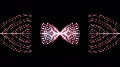 fundo abstrato caleidoscópio de círculo infinito vermelho vj loop