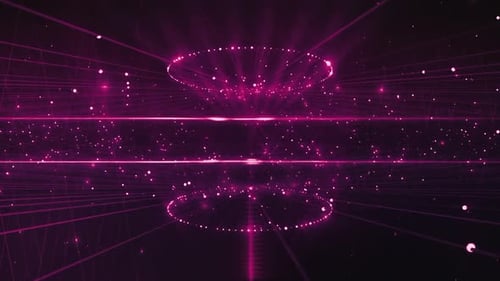 Abstract Pink Shiny Galaxy Lights Lines Animation