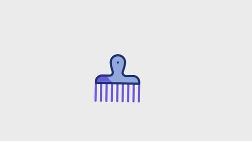 Modern Animated Hair Comb Icon