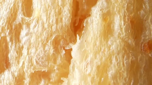 Extreme Close Up of Golden Fried Dough Texture
