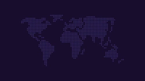 Digital Dot World Map Global Logo Reveal