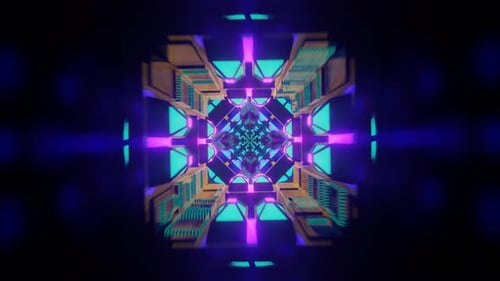 Looping Futuristic Tunnel