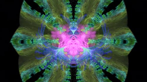 Colorful Abstract Fractal Kaleidoscope Pattern Loop