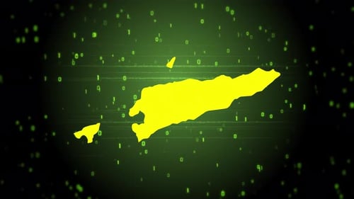 Futuristic Map Reveal Animation with Digital Glitch Effects