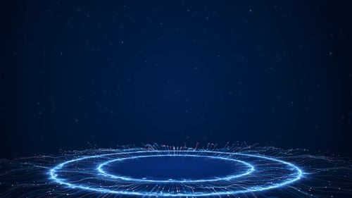 Futuristic Circle HUD Virtual Display Animation Background for Video Intro Science Fiction and