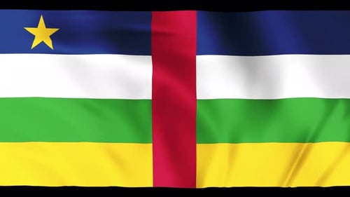 Central African Republic Flag Waving Animation