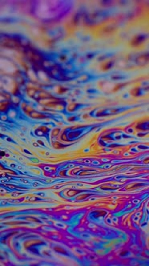 Vertical Psychedelic Abstract Background Oil Paint