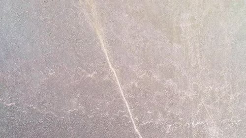 Desert Cracked Earth From Aerial View