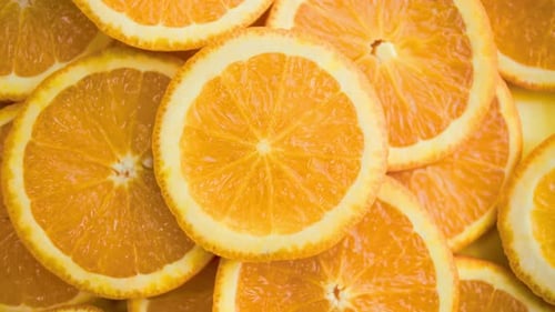 Vibrant Close-Up of Bright Orange Slices