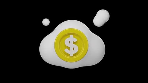 Fluid 3D Dollar Coin Reveal Animation