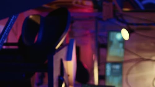 Computer Screens Displaying Code in an Urban Setting