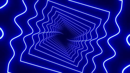 Blue Glow Curves Loop