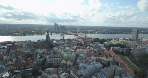 Riga capital of Latvia Baltic Daugava river