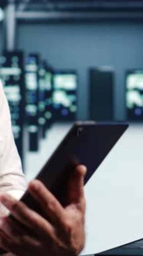 Vertical Technician Running Code in Data Center