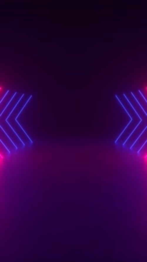 tunnel illuminated by neon lights