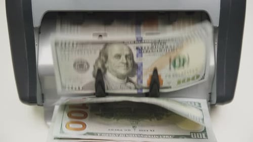 Currency Counter Machine with US Dollars