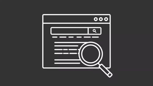 Search optimization white line animation