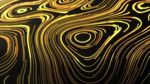 Abstrakter animierter Topographie-Hintergrund. Premium-Gold-Hintergrundanimation. Goldene Linien.