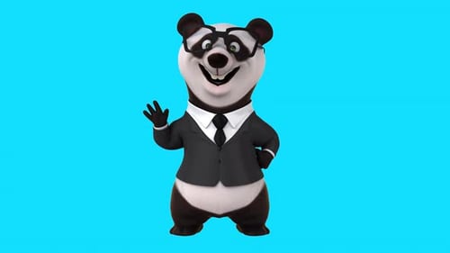 Fun 3D cartoon panda (with alpha channel included)
