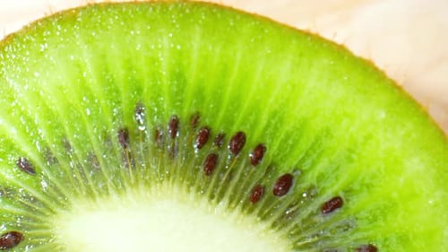 Beautiful a kiwi in macro video. 4K