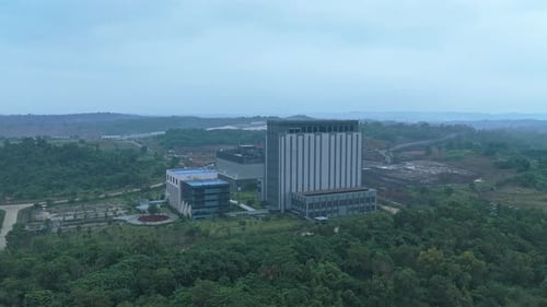 Exterior of hyperscaler computing center for cloud and IT infrastructure