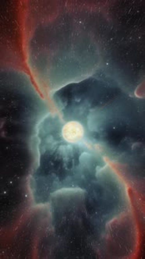 Colorful Nebula With Luminous Core