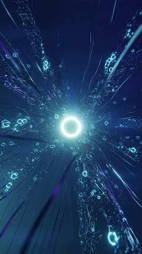 Virtual Network with Glowing Center