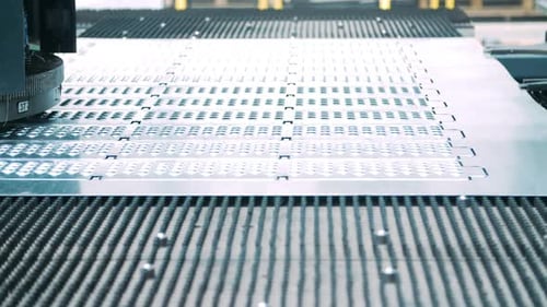 Industrial Metal Perforating Line in Action