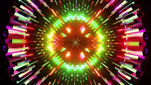 Carnaval Kaleidoscope Vj Loop Equalizer Background 4K
