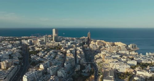 Stunning Aerial Panorama of St Julians Malta Highlighting Modern City Skyline