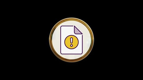 Loop de ícone circular de arquivo de papel