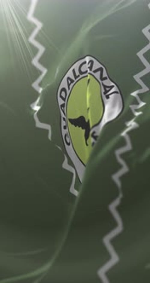 Realistic Waving Flag of Guadalcanal Province Loop Animation